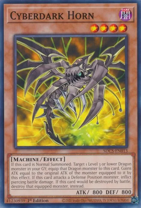 Cyberdark Horn SDCS-EN013 Yu-Gi-Oh card from Structure Deck: Cyber Strike