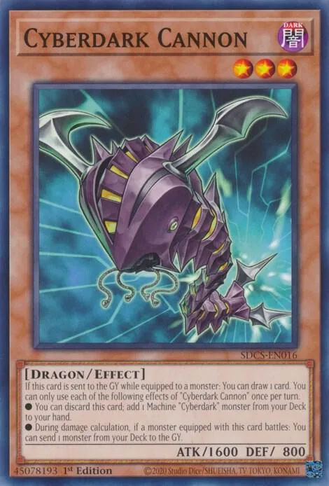 Cyberdark Cannon SDCS-EN016 Yu-Gi-Oh card from Structure Deck: Cyber Strike