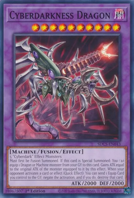 Cyberdarkness Dragon SDCS-EN043 Yu-Gi-Oh card from Structure Deck: Cyber Strike