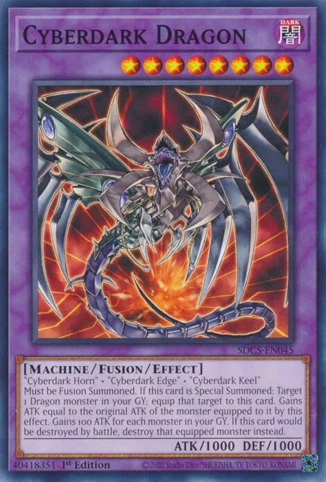 Cyberdark Dragon SDCS-EN045 Yu-Gi-Oh card from Structure Deck: Cyber Strike