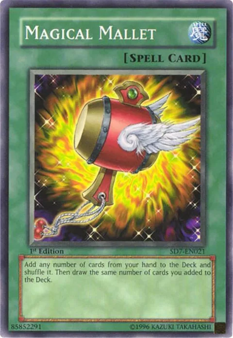 Magical Mallet SD7-EN021 1st Edition Yu-Gi-Oh card from Structure Deck: Invincible Fortress
