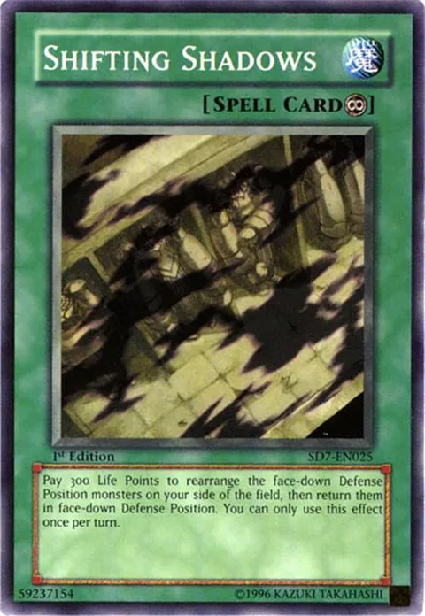 Shifting Shadows SD7-EN025 1st Edition Yu-Gi-Oh card from Structure Deck: Invincible Fortress