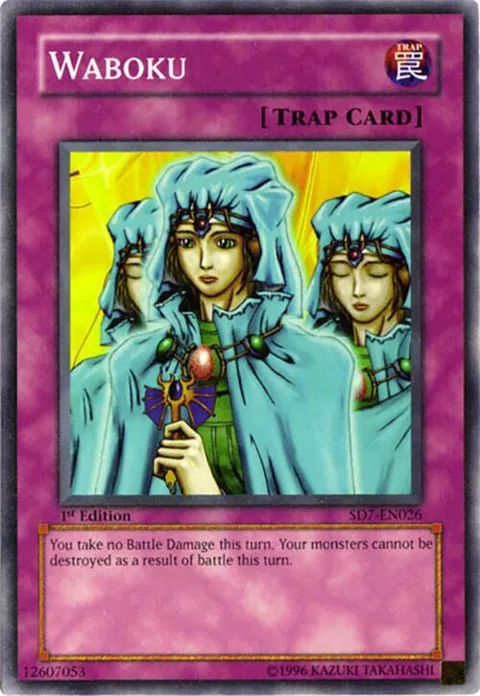 Waboku SD7-EN026 1st Edition Yu-Gi-Oh card from Structure Deck: Invincible Fortress