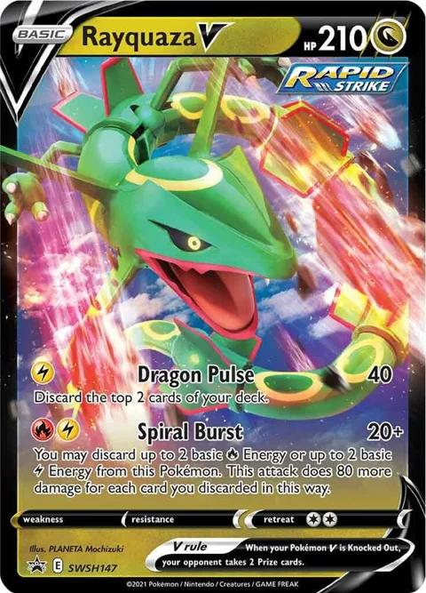 Rayquaza V #SWSH147 Holofoil Pokémon card from Sword & Shield Promo Cards