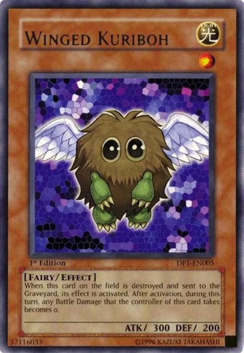 Winged Kuriboh DP1-EN005 Yu-Gi-Oh card from Duelist Pack 1: Jaden Yuki