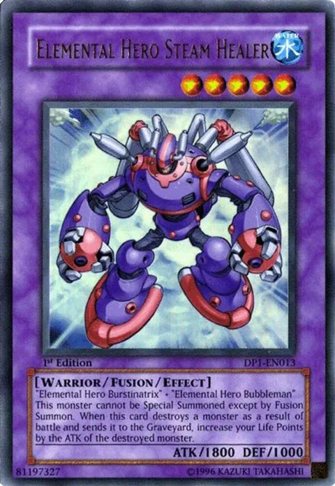 Elemental Hero Steam Healer DP1-EN013 1st Edition Yu-Gi-Oh card from Duelist Pack 1: Jaden Yuki