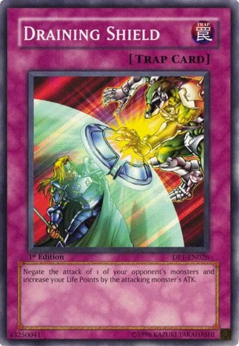 Draining Shield DP1-EN026 Yu-Gi-Oh card from Duelist Pack 1: Jaden Yuki