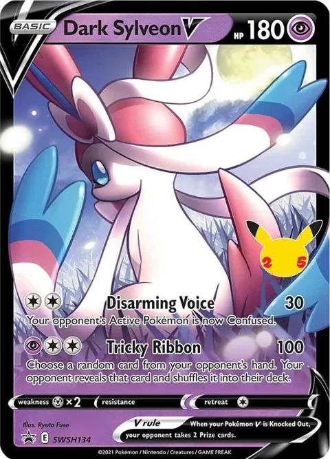 Dark Sylveon V #SWSH134 Holofoil Pokémon card from Sword & Shield Promo Cards