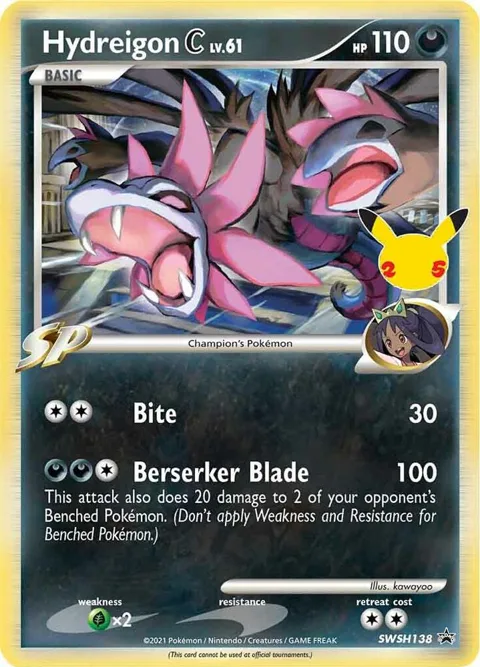Hydreigon C lv.61 #SWSH138 Holofoil Pokémon card from Sword & Shield Promo Cards