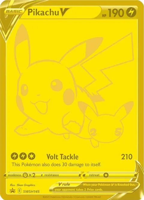 Pikachu V #SWSH145 Holofoil Pokémon card from Sword & Shield Promo Cards
