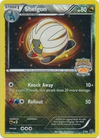 Shelgon - 7/20 Regional Championships #007/020 Reverse Holofoil Pokémon card from League & Championship Cards