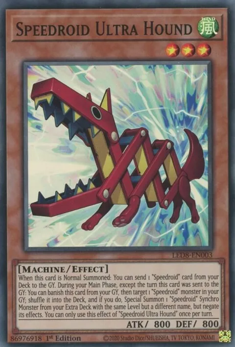 Speedroid Ultra Hound LED8-EN003 Yu-Gi-Oh card from Legendary Duelists: Synchro Storm