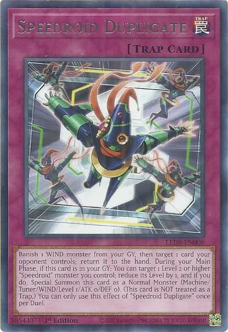 Speedroid Dupligate LED8-EN008 Yu-Gi-Oh card from Legendary Duelists: Synchro Storm