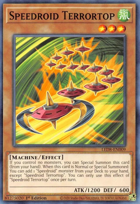 Speedroid Terrortop LED8-EN009 Yu-Gi-Oh card from Legendary Duelists: Synchro Storm