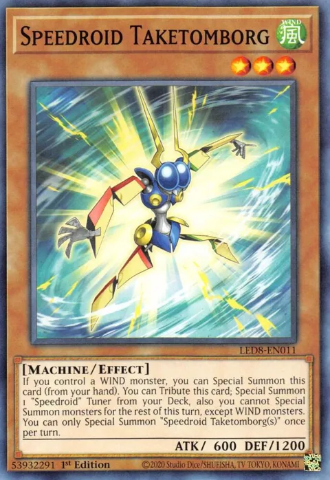 Speedroid Taketomborg LED8-EN011 Yu-Gi-Oh card from Legendary Duelists: Synchro Storm