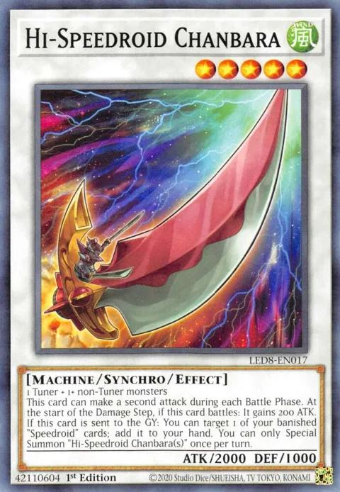 Hi-Speedroid Chanbara LED8-EN017 Yu-Gi-Oh card from Legendary Duelists: Synchro Storm