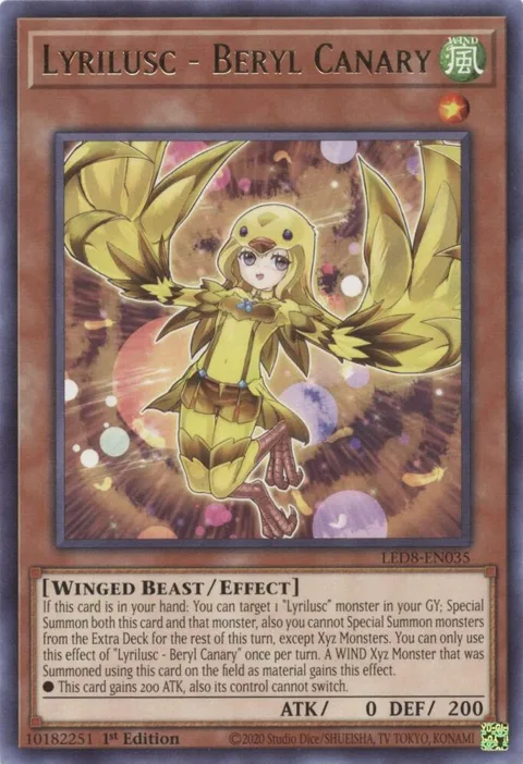 Lyrilusc - Beryl Canary LED8-EN035 Yu-Gi-Oh card from Legendary Duelists: Synchro Storm