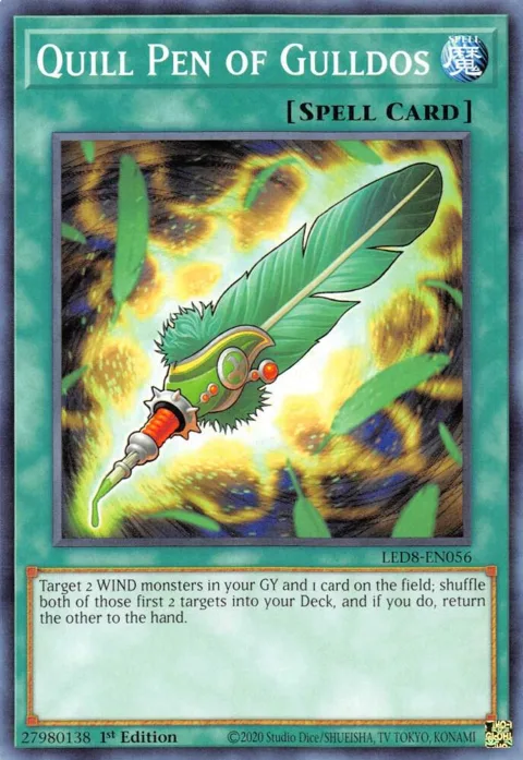 Quill Pen of Gulldos LED8-EN056 Yu-Gi-Oh card from Legendary Duelists: Synchro Storm