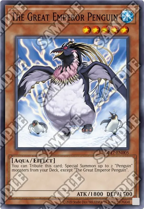 The Great Emperor Penguin OP17-EN005 Yu-Gi-Oh card from OTS Tournament Pack 17