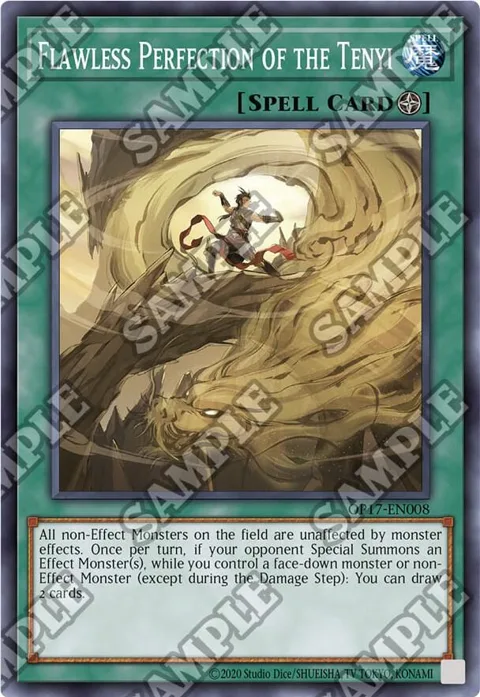 Flawless Perfection of the Tenyi OP17-EN008 Yu-Gi-Oh card from OTS Tournament Pack 17