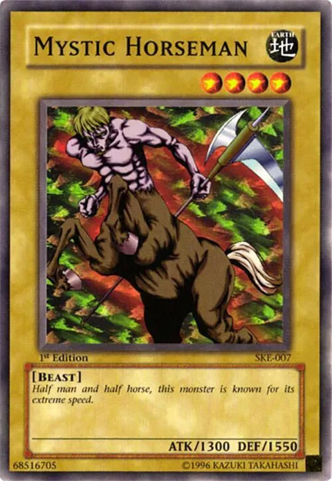 Mystic Horseman SKE-007 Yu-Gi-Oh card from Starter Deck: Kaiba Evolution