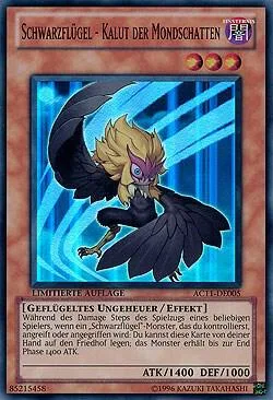 Blackwing - Kalut the Moon Shadow German - "Schwarzflugel - Kalut der Mondschatten" AC11-DE005 Yu-Gi-Oh card from Advent Calendar 2011 (Adventskalender)