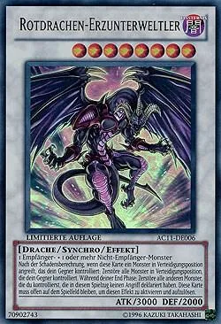 Red Dragon Archfiend German - "Rotdrachen-Erzunterweltler" AC11-DE006 Yu-Gi-Oh card from Advent Calendar 2011 (Adventskalender)