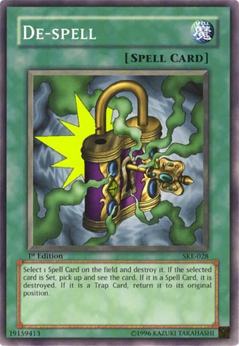 De-Spell SKE-028 Yu-Gi-Oh card from Starter Deck: Kaiba Evolution