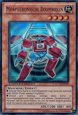 Morphtronic Boomboxen German - "Morphtronische Boomboxen" AC11-DE019 Yu-Gi-Oh card from Advent Calendar 2011 (Adventskalender)