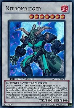 Nitro Warrior German - "Nitrokrieger" AC11-DE021 Yu-Gi-Oh card from Advent Calendar 2011 (Adventskalender)
