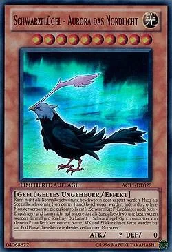 Blackwing - Aurora the Northern Lights German - "Schwarzflugel - Aurora das Nordlicht" AC11-DE023 Yu-Gi-Oh card from Advent Calendar 2011 (Adventskalender)