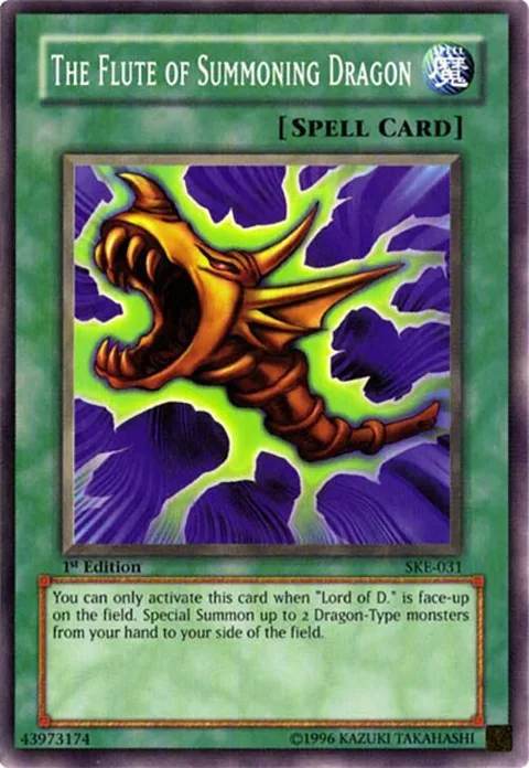 The Flute of Summoning Dragon SKE-031 Yu-Gi-Oh card from Starter Deck: Kaiba Evolution