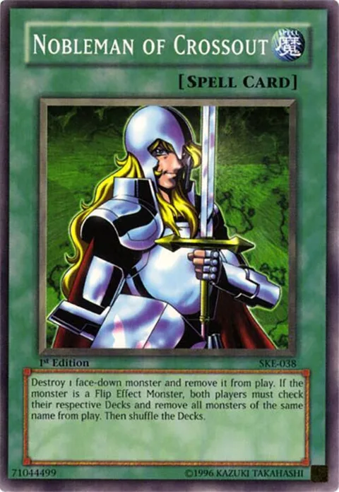 Nobleman of Crossout SKE-038 Unlimited Yu-Gi-Oh card from Starter Deck: Kaiba Evolution