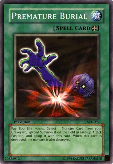 Premature Burial SKE-039 1st Edition Yu-Gi-Oh card from Starter Deck: Kaiba Evolution