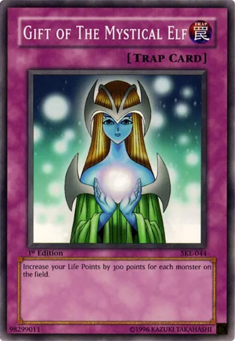 Gift of The Mystical Elf SKE-044 Unlimited Yu-Gi-Oh card from Starter Deck: Kaiba Evolution