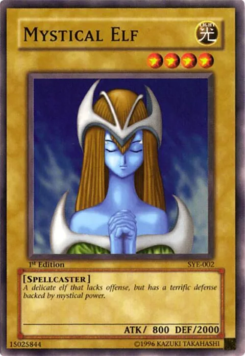 Mystical Elf SYE-002 Unlimited Yu-Gi-Oh card from Starter Deck: Yugi Evolution
