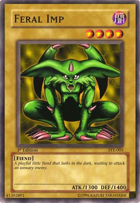Feral Imp SYE-003 1st Edition Yu-Gi-Oh card from Starter Deck: Yugi Evolution