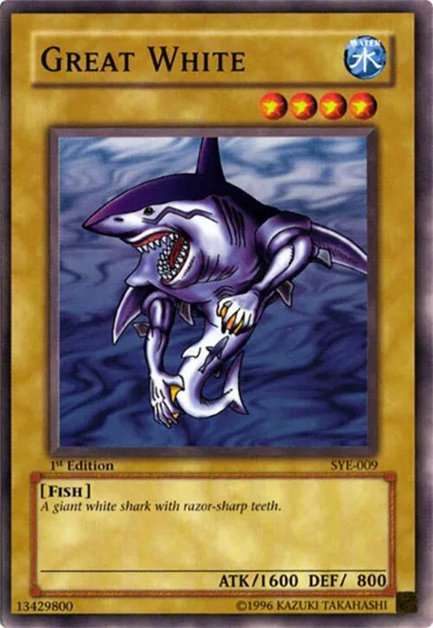 Great White SYE-009 1st Edition Yu-Gi-Oh card from Starter Deck: Yugi Evolution