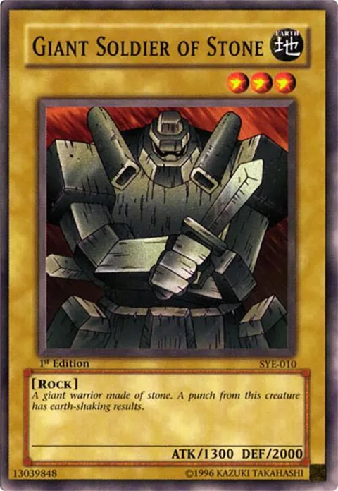Giant Soldier of Stone SYE-010 Yu-Gi-Oh card from Starter Deck: Yugi Evolution