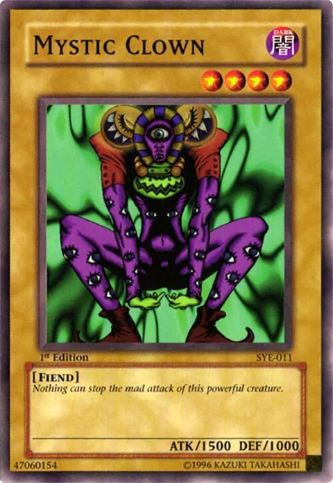 Mystic Clown SYE-011 Yu-Gi-Oh card from Starter Deck: Yugi Evolution