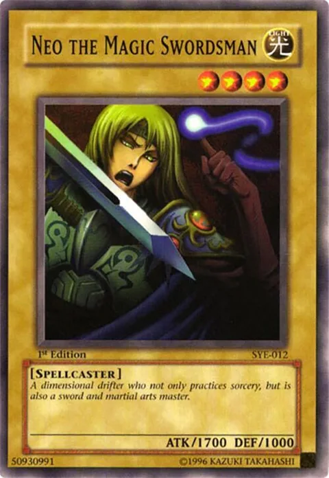 Neo the Magic Swordsman SYE-012 Unlimited Yu-Gi-Oh card from Starter Deck: Yugi Evolution