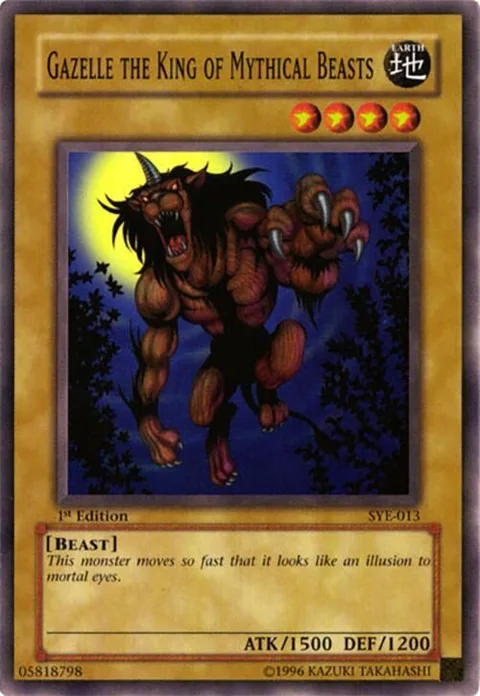 Gazelle the King of Mythical Beasts SYE-013 Yu-Gi-Oh card from Starter Deck: Yugi Evolution