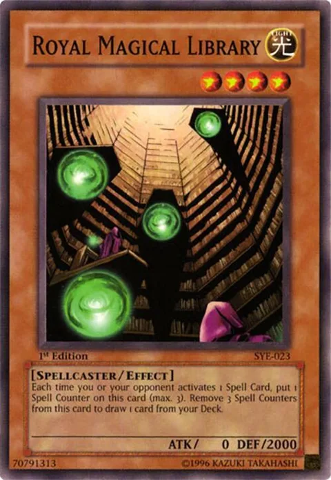 Royal Magical Library SYE-023 1st Edition Yu-Gi-Oh card from Starter Deck: Yugi Evolution