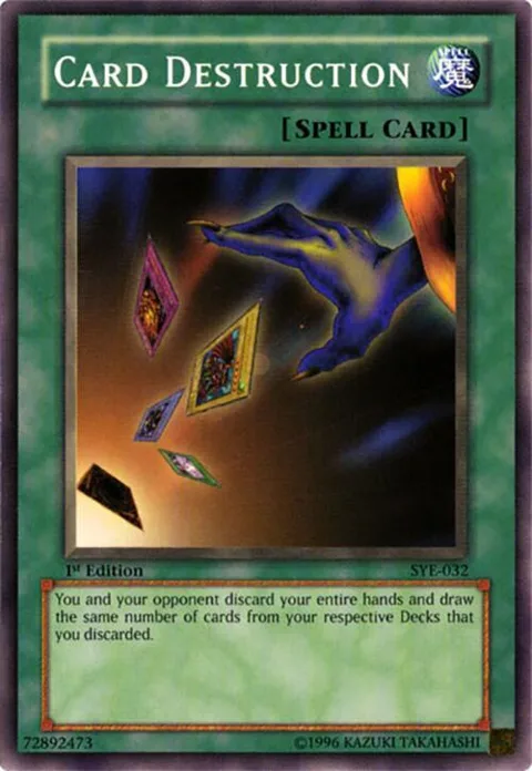 Card Destruction SYE-032 1st Edition Yu-Gi-Oh card from Starter Deck: Yugi Evolution