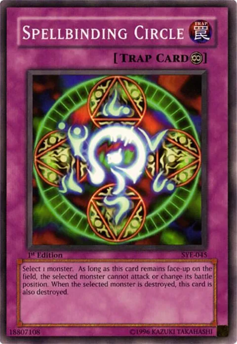 Spellbinding Circle SYE-045 Unlimited Yu-Gi-Oh card from Starter Deck: Yugi Evolution