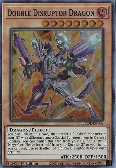 Double Disruptor Dragon BODE-EN002 Yu-Gi-Oh card from Burst of Destiny