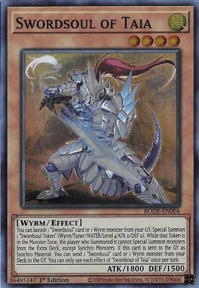 Swordsoul of Taia BODE-EN004 Yu-Gi-Oh card from Burst of Destiny