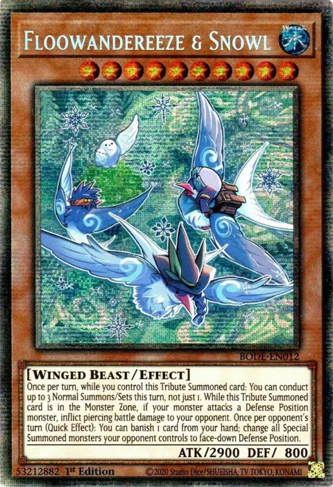 Floowandereeze & Snowl Starlight Rare BODE-EN012 Yu-Gi-Oh card from Burst of Destiny