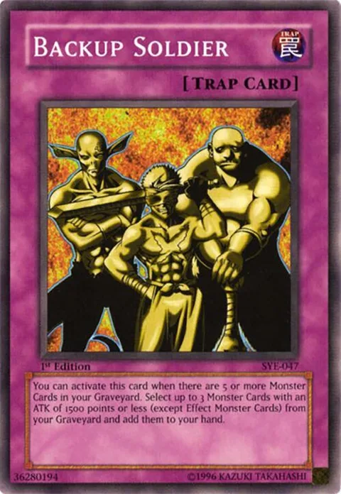 Backup Soldier SYE-047 Unlimited Yu-Gi-Oh card from Starter Deck: Yugi Evolution