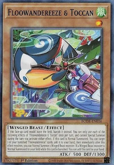 Floowandereeze & Toccan BODE-EN016 Yu-Gi-Oh card from Burst of Destiny